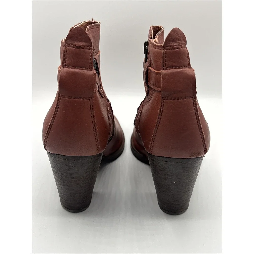EMU‎  Women's Seville Ankle Sheepskin + Leather Block Heel Boots Size 9